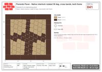 Interlock (Pasco) 19x22 cm · FLO-041 · Native interlock rotated 30 deg, cross bands, kerb frame