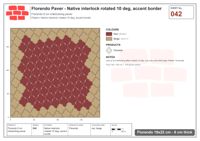 Interlock (Pasco) 19x22 cm · FLO-042 · Native interlock rotated 10 deg, accent border