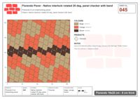 Interlock (Pasco) 19x22 cm · FLO-045 · Native interlock rotated 25 deg, panel checker with band