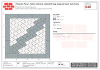 Interlock (Pasco) 19x22 cm · FLO-046 · Native interlock rotated 85 deg, diagonal band, kerb frame