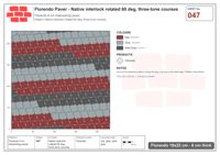 Interlock (Pasco) 19x22 cm · FLO-047 · Native interlock rotated 60 deg, three-tone courses