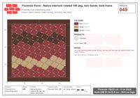 Interlock (Pasco) 19x22 cm · FLO-049 · Native interlock rotated 100 deg, twin bands, kerb frame