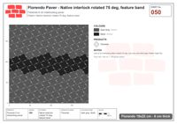 Interlock (Pasco) 19x22 cm · FLO-050 · Native interlock rotated 75 deg, feature band