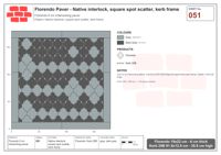 Interlock (Pasco) 19x22 cm · FLO-051 · Native interlock, square spot scatter, kerb frame