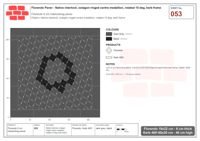Interlock (Pasco) 19x22 cm · FLO-053 · Native interlock, octagon ringed centre medallion, rotated 15 deg, kerb frame
