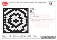 Interlock (Pasco) 19x22 cm · FLO-054 · Native interlock, octagon ring medallion, turned 90 deg, kerb frame