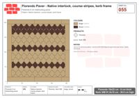 Interlock (Pasco) 19x22 cm · FLO-055 · Native interlock, course stripes, kerb frame