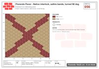 Interlock (Pasco) 19x22 cm · FLO-056 · Native interlock, saltire bands, turned 90 deg