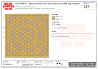 Interlock (Pasco) 19x22 cm · FLO-057 · Native interlock, round ring medallion, turned 90 deg, kerb frame