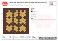Interlock (Pasco) 19x22 cm · FLO-058 · Native interlock, square spot scatter, turned 90 deg, kerb frame