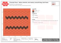 Interlock (Pasco) 19x22 cm · FLO-061 · Native interlock, twin bands, turned 90 deg, kerb frame