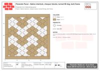 Interlock (Pasco) 19x22 cm · FLO-066 · Native interlock, chequer blocks, turned 90 deg, kerb frame