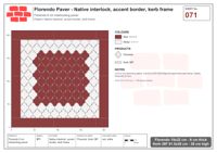 Interlock (Pasco) 19x22 cm · FLO-071 · Native interlock, accent border, kerb frame