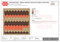 Interlock (Pasco) 19x22 cm · FLO-075 · Native interlock, three-tone stripes, kerb frame