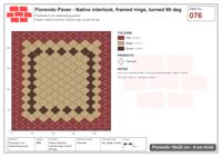 Interlock (Pasco) 19x22 cm · FLO-076 · Native interlock, framed rings, turned 90 deg