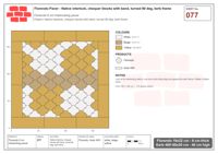 Interlock (Pasco) 19x22 cm · FLO-077 · Native interlock, chequer blocks with band, turned 90 deg, kerb frame