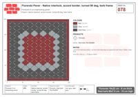 Interlock (Pasco) 19x22 cm · FLO-078 · Native interlock, accent border, turned 90 deg, kerb frame