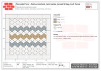 Interlock (Pasco) 19x22 cm · FLO-081 · Native interlock, twin bands, turned 90 deg, kerb frame