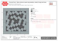 Interlock (Pasco) 19x22 cm · FLO-083 · Native interlock, square ring medallion, rotated 15 deg, kerb frame