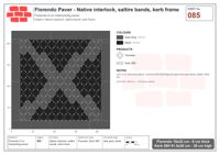 Interlock (Pasco) 19x22 cm · FLO-085 · Native interlock, saltire bands, kerb frame