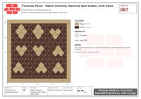 Interlock (Pasco) 19x22 cm · FLO-087 · Native interlock, diamond spot scatter, kerb frame
