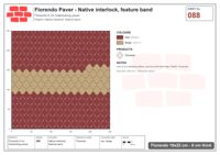 Interlock (Pasco) 19x22 cm · FLO-088 · Native interlock, feature band