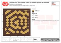 Interlock (Pasco) 19x22 cm · FLO-090 · Native interlock, octagon ring medallion, turned 90 deg, kerb frame