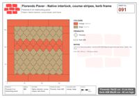 Interlock (Pasco) 19x22 cm · FLO-091 · Native interlock, course stripes, kerb frame