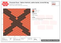 Interlock (Pasco) 19x22 cm · FLO-092 · Native interlock, saltire bands, turned 90 deg