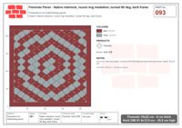 Interlock (Pasco) 19x22 cm · FLO-093 · Native interlock, round ring medallion, turned 90 deg, kerb frame