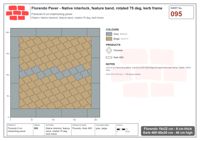 Interlock (Pasco) 19x22 cm · FLO-095 · Native interlock, feature band, rotated 75 deg, kerb frame