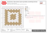 Interlock (Pasco) 19x22 cm · FLO-097 · Native interlock, square ring medallion, turned 90 deg, kerb frame