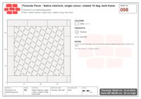 Interlock (Pasco) 19x22 cm · FLO-098 · Native interlock, single colour, rotated 15 deg, kerb frame