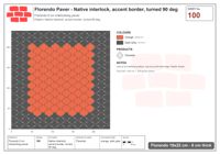 Interlock (Pasco) 19x22 cm · FLO-100 · Native interlock, accent border, turned 90 deg