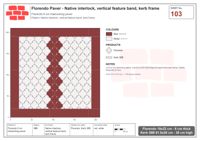 Interlock (Pasco) 19x22 cm · FLO-103 · Native interlock, vertical feature band, kerb frame