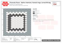 Interlock (Pasco) 19x22 cm · FLO-104 · Native interlock, framed rings, turned 90 deg