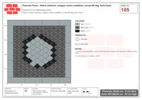Interlock (Pasco) 19x22 cm · FLO-105 · Native interlock, octagon centre medallion, turned 90 deg, kerb frame
