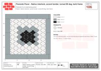 Interlock (Pasco) 19x22 cm · FLO-106 · Native interlock, accent border, turned 90 deg, kerb frame