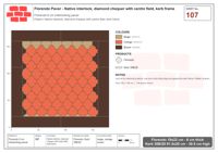 Interlock (Pasco) 19x22 cm · FLO-107 · Native interlock, diamond chequer with centre field, kerb frame