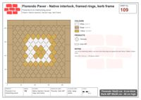Interlock (Pasco) 19x22 cm · FLO-109 · Native interlock, framed rings, kerb frame