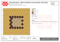 Interlock (Pasco) 19x22 cm · FLO-111 · Native interlock, accent border, kerb frame