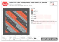 Interlock (Pasco) 19x22 cm · FLO-113 · Native interlock, three-tone stripes, rotated 15 deg, kerb frame
