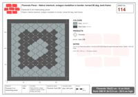 Interlock (Pasco) 19x22 cm · FLO-114 · Native interlock, octagon medallion in border, turned 90 deg, kerb frame