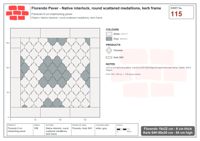 Interlock (Pasco) 19x22 cm · FLO-115 · Native interlock, round scattered medallions, kerb frame