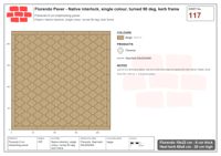 Interlock (Pasco) 19x22 cm · FLO-117 · Native interlock, single colour, turned 90 deg, kerb frame