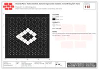 Interlock (Pasco) 19x22 cm · FLO-118 · Native interlock, diamond ringed centre medallion, turned 90 deg, kerb frame