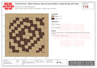 Interlock (Pasco) 19x22 cm · FLO-119 · Native interlock, diamond ring medallion, rotated 45 deg, kerb frame