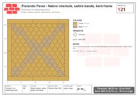 Interlock (Pasco) 19x22 cm · FLO-121 · Native interlock, saltire bands, kerb frame