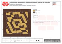 Interlock (Pasco) 19x22 cm · FLO-122 · Native interlock, octagon ring medallion, rotated 60 deg, kerb frame