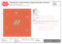 Interlock (Pasco) 19x22 cm · FLO-123 · Native interlock, octagon spot scatter, kerb frame